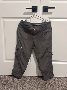 White House Black Market Gray Cargo Capris